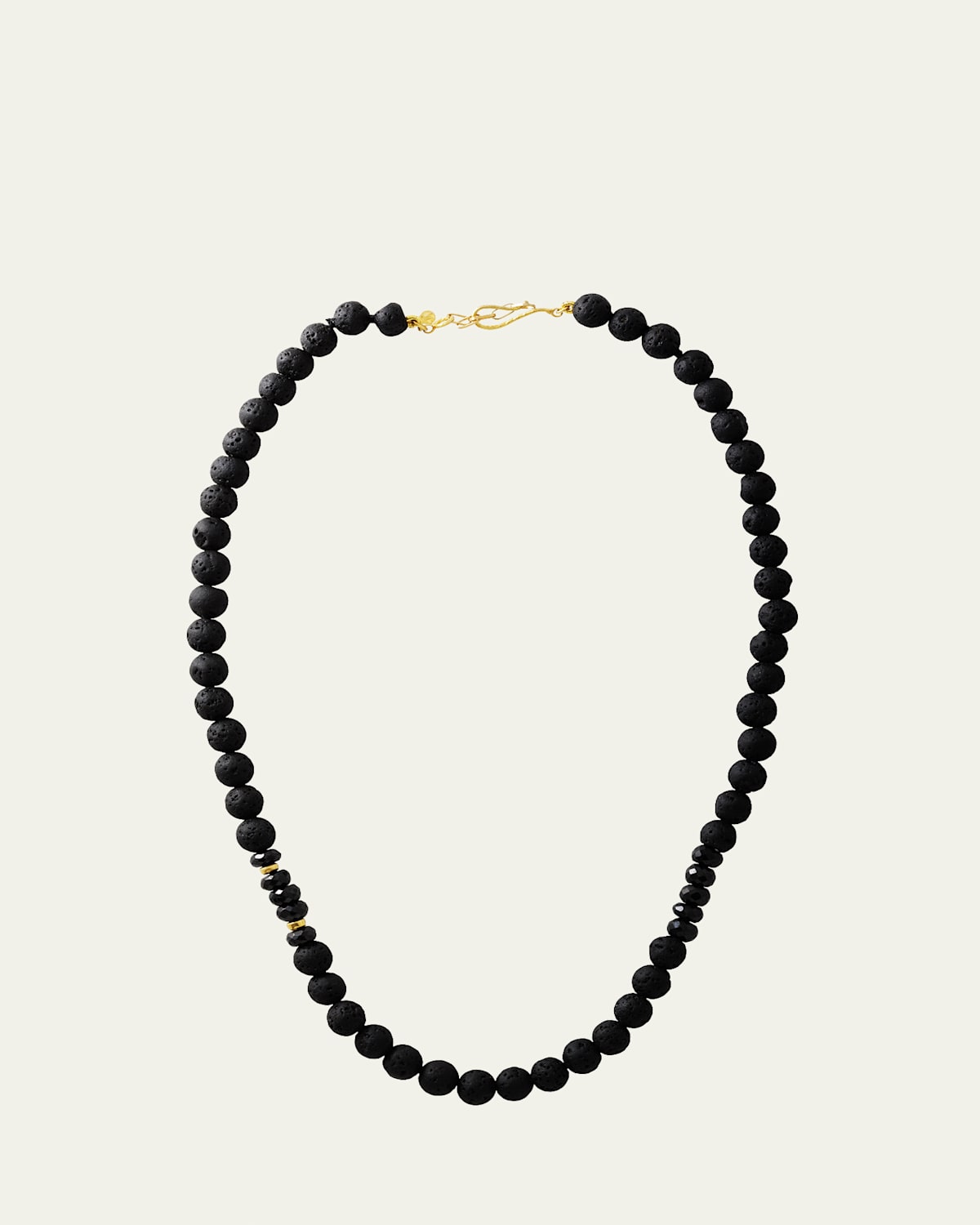 Men's Lava Rock Beaded Necklace