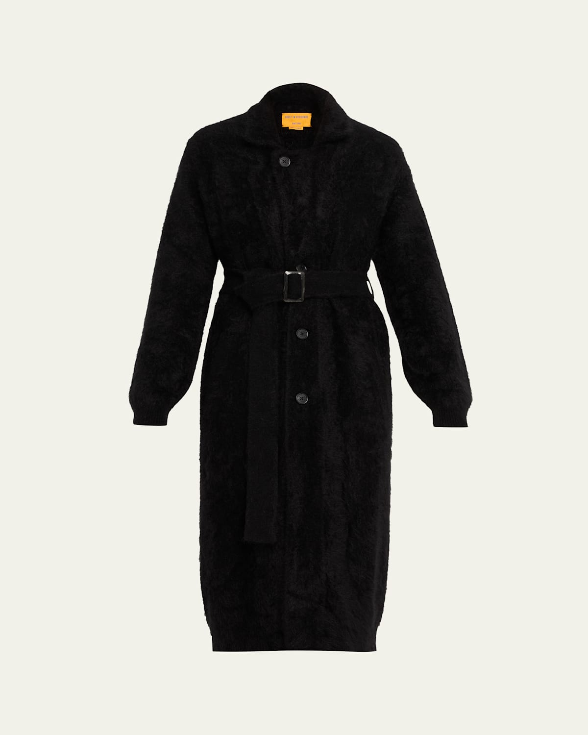 Guest In Residence Grizzly Cashmere Long Belted Coat In Black