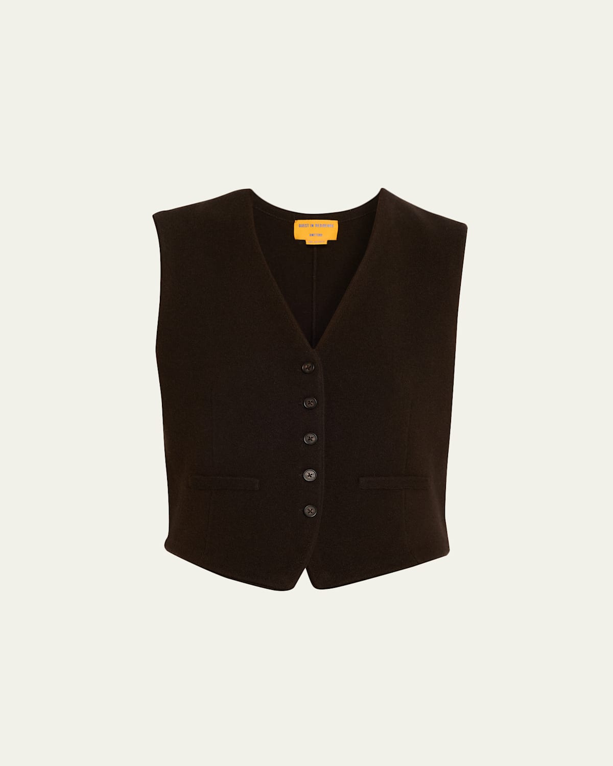 Guest In Residence Tailored Cashmere Vest