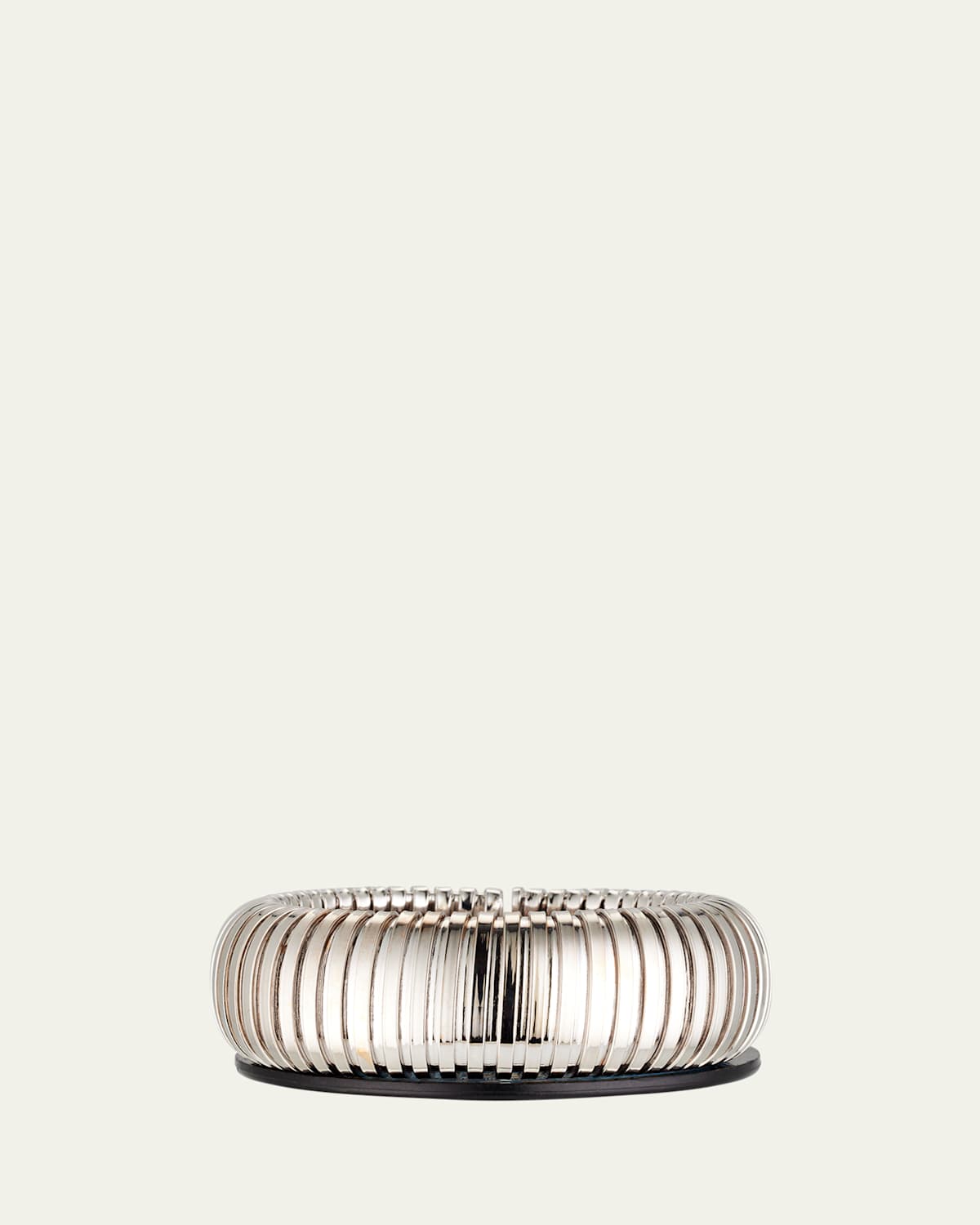18K White Gold Domed Cuff, 52x41mm