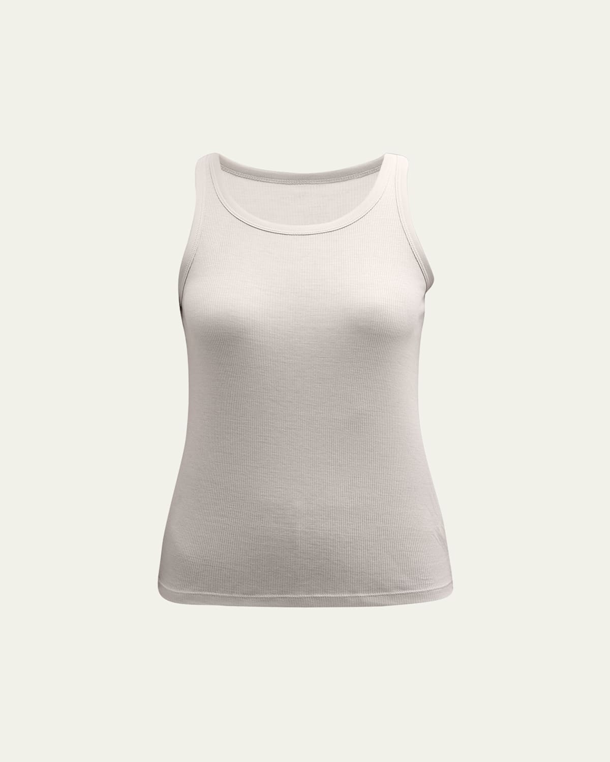 Majestic Lyocell Cotton Baby Ribbed Tank In Grege