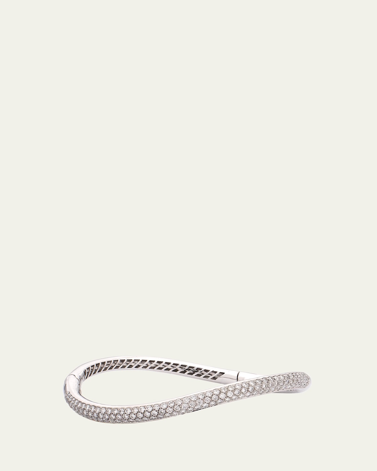 18K White Gold Wave Bracelet with Diamonds