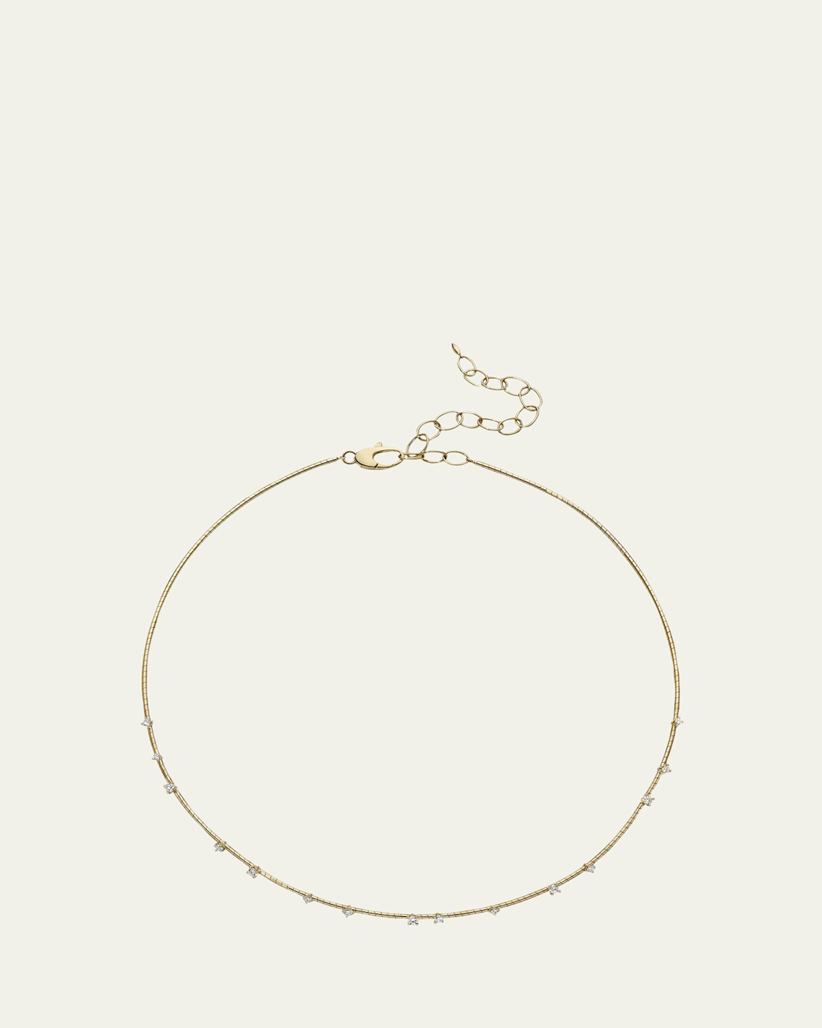 18K Yellow Gold and Diamond Collar Necklace