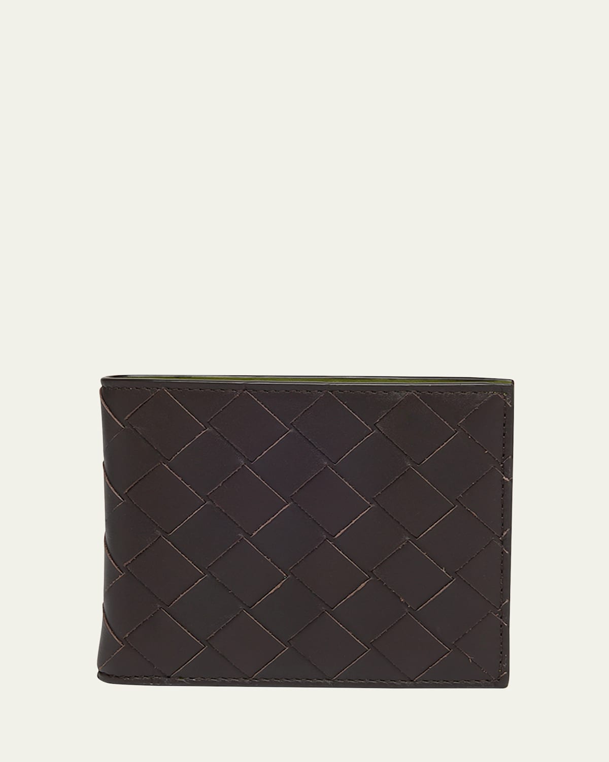 Men's Intrecciato 15 Bicolor Leather Bifold Wallet