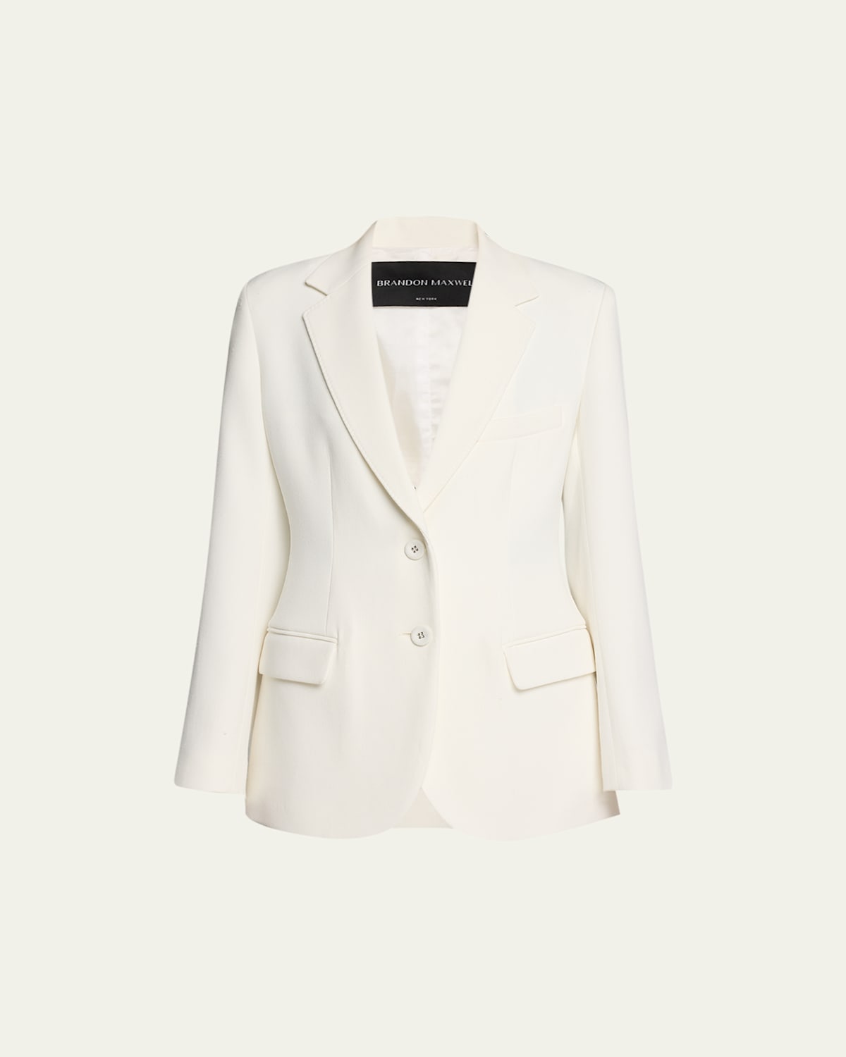 Single-Breasted Blazer Jacket with Slightly Boxy Fit