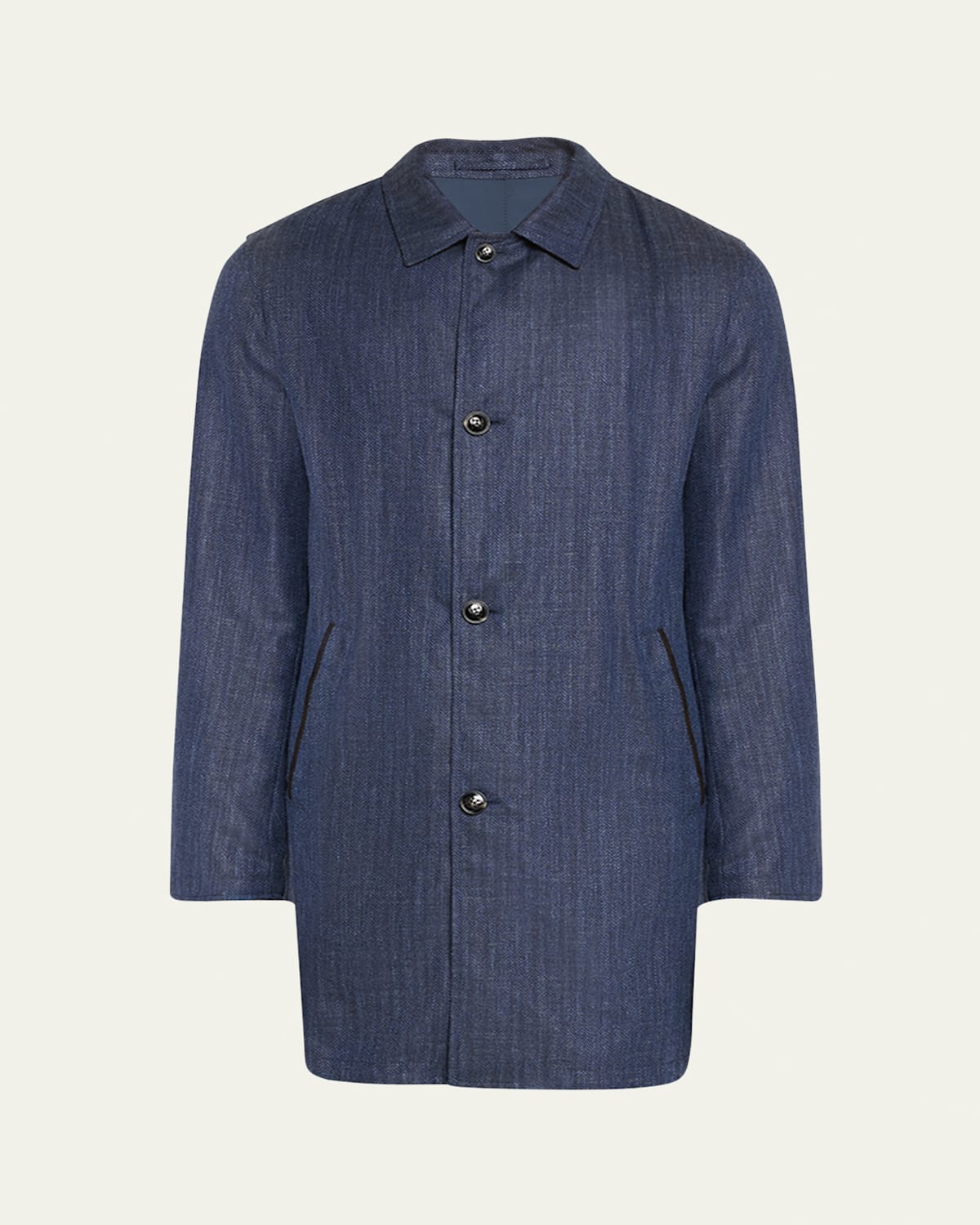 Men's Wool and Silk Raincoat