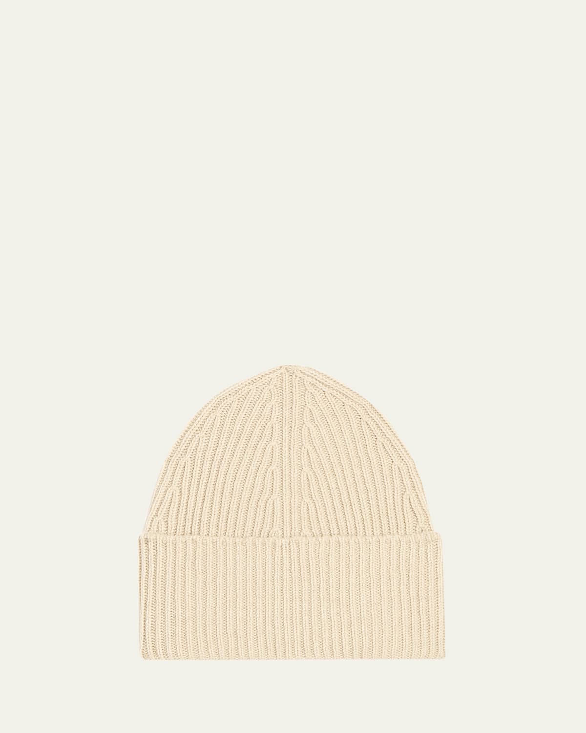 Ribbed Cashmere Beanie Hat