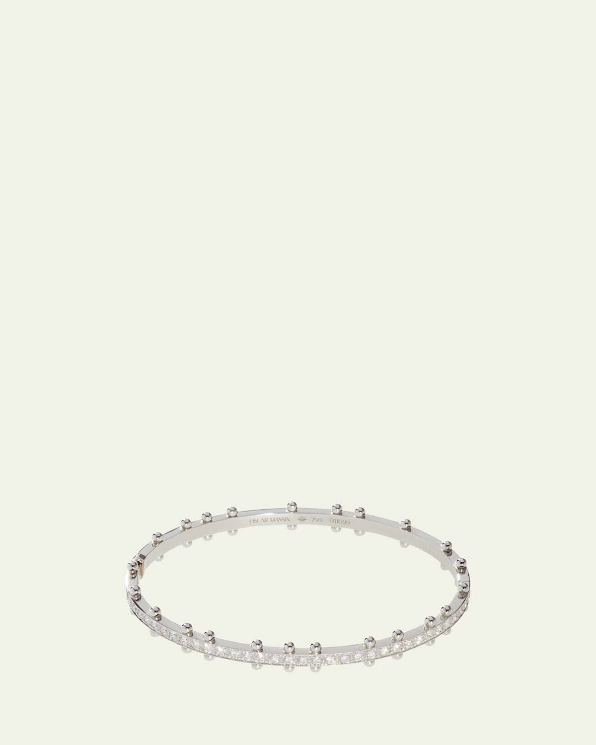 Beaded 18K Recycled Yellow Gold and Lab Grown Diamond Small Hoop Earrings