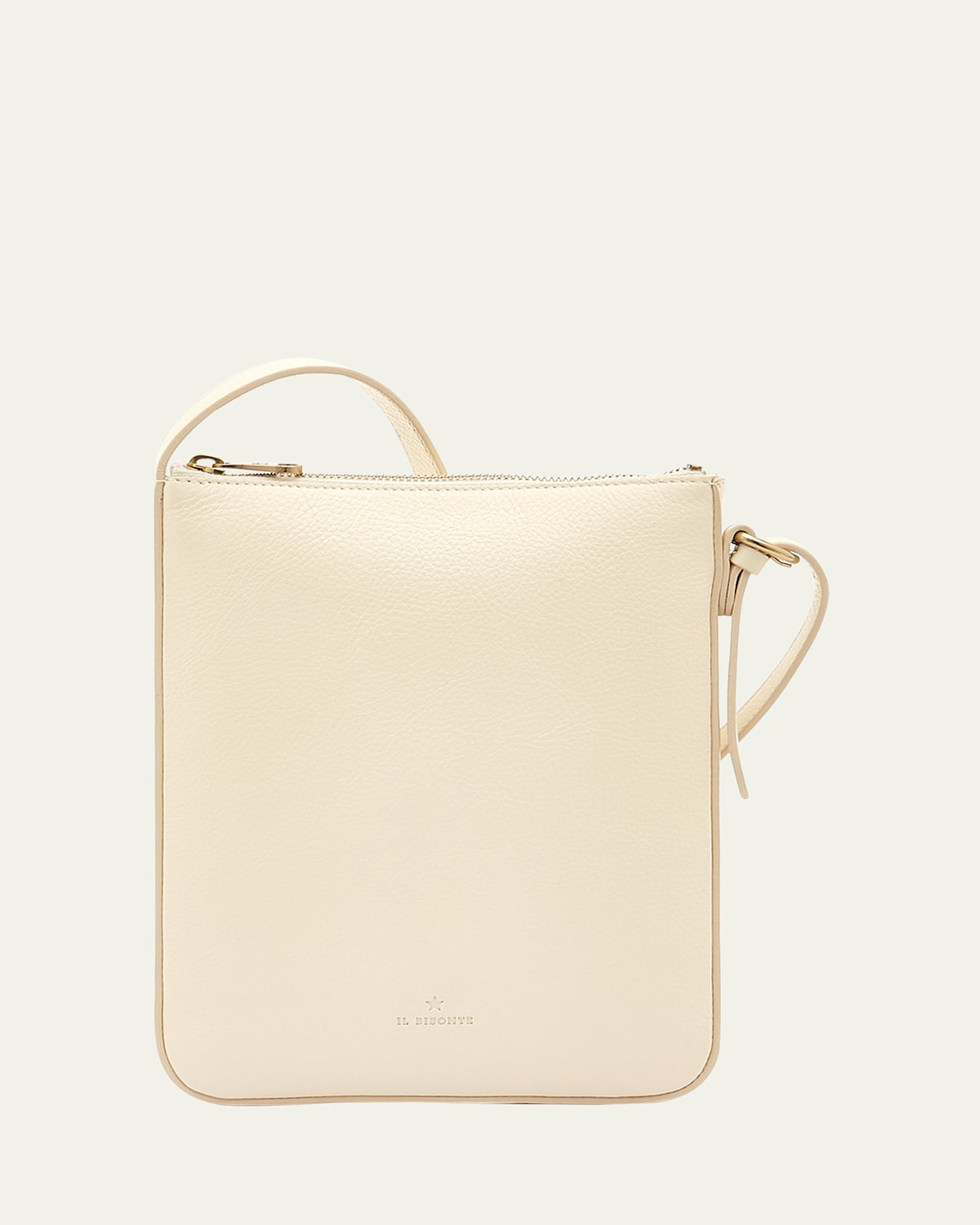 Flat Vachetta Leather Crossbody Bag