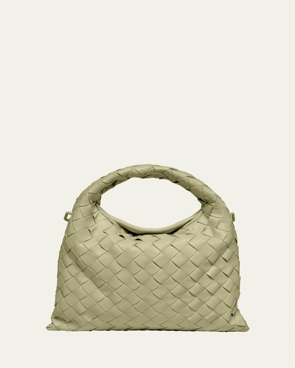 Bottega Veneta Small Hop Leather Shoulder Bag In Travertine Muse