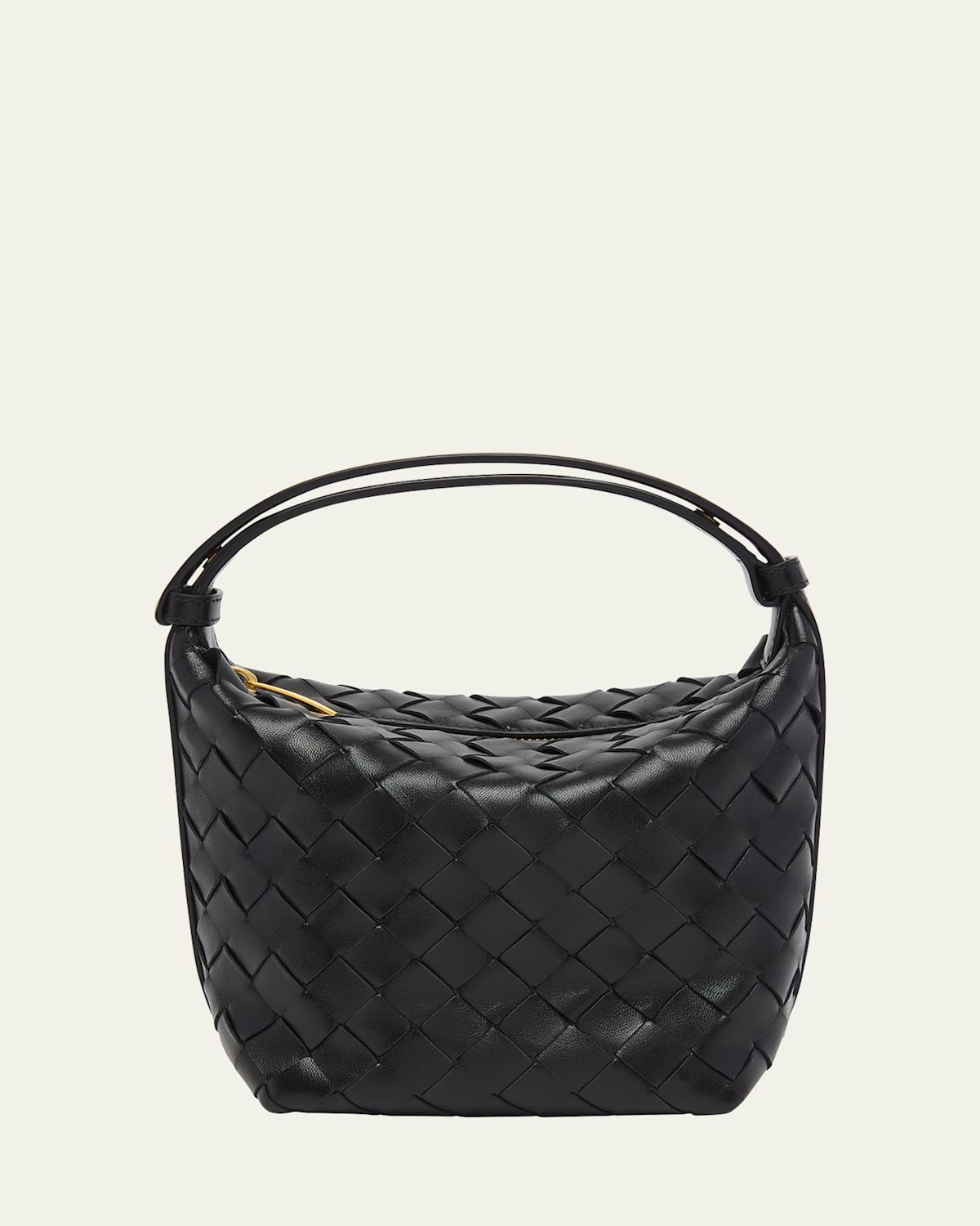 Bottega Veneta Candy Wallace Bag In Black-gold