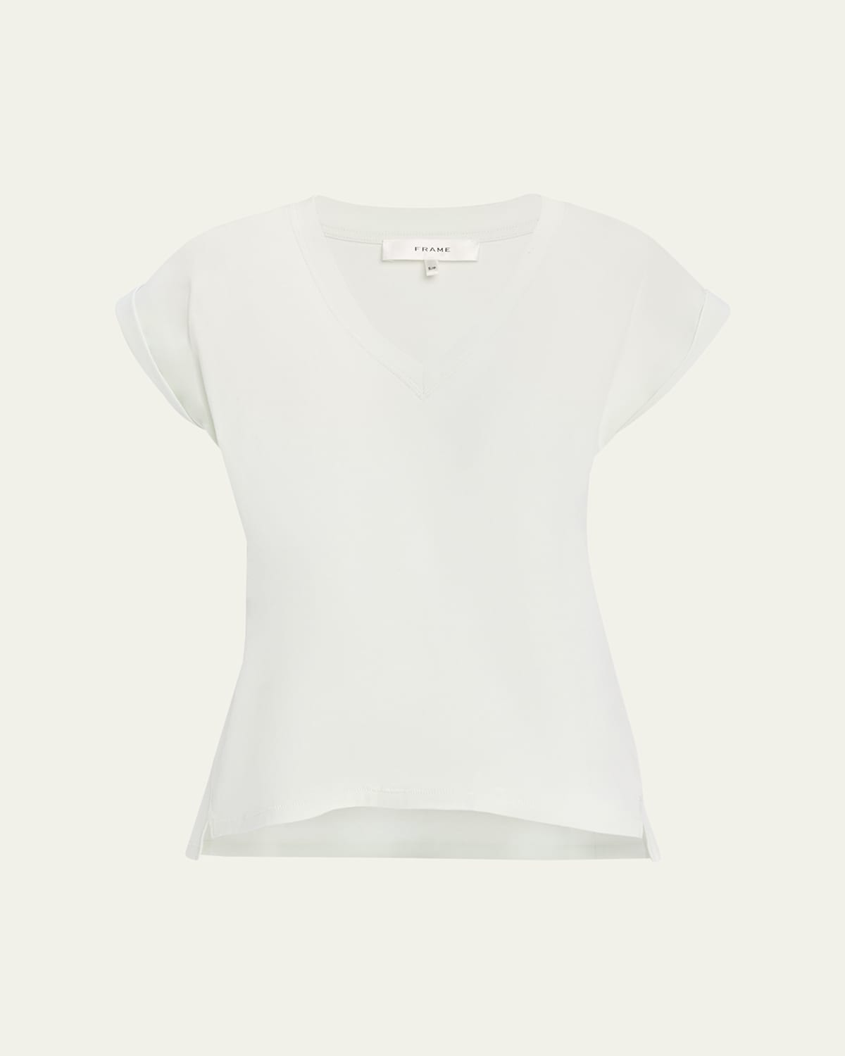 Frame Easy V-neck Tee In Green
