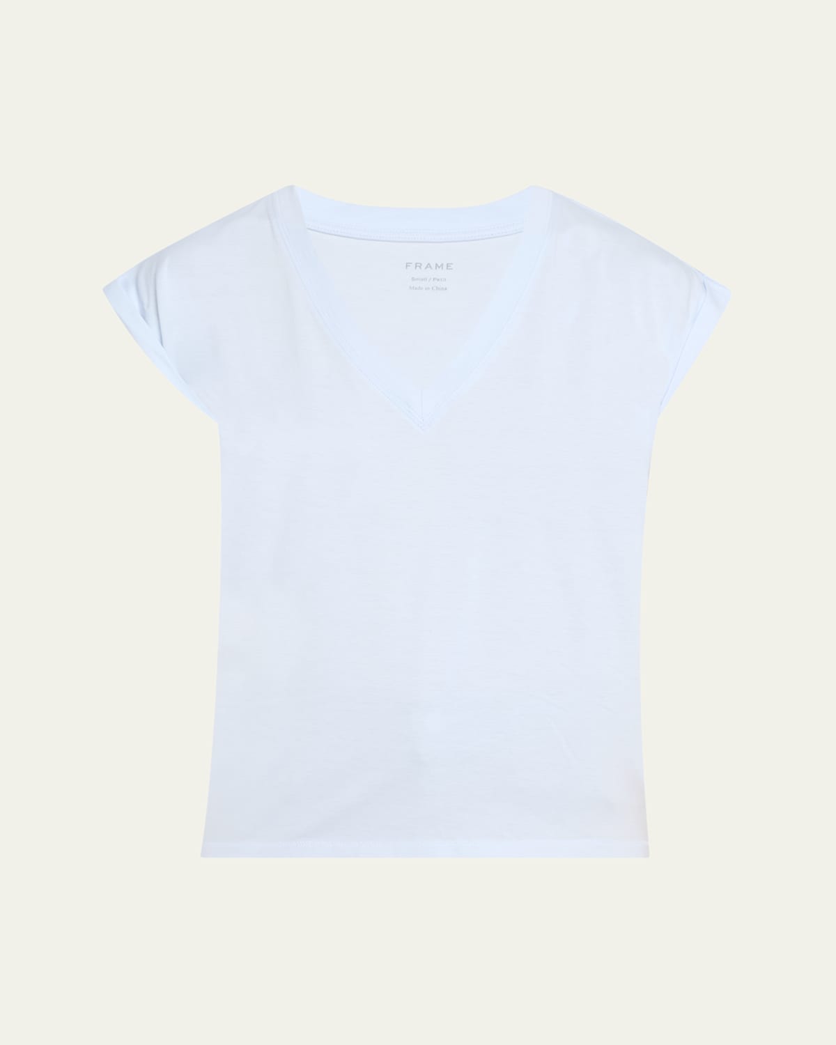 Frame Easy V-neck Tee In Light Chambray