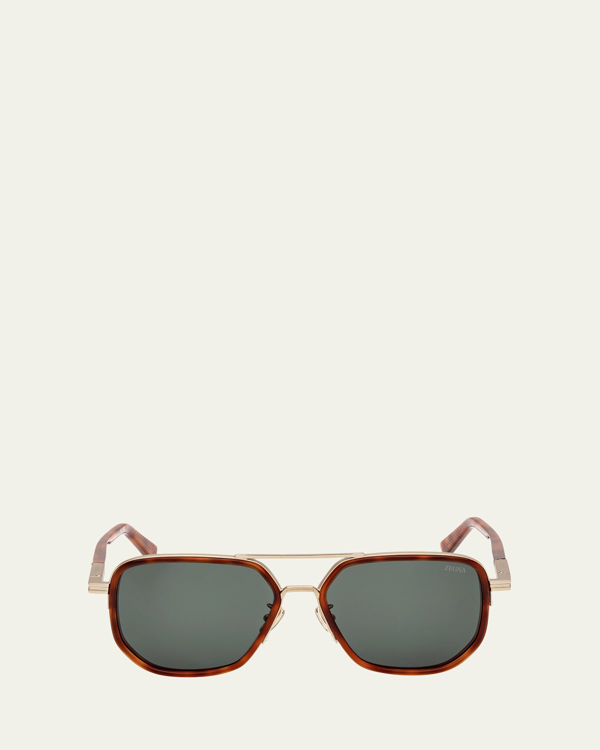 Zegna Men's 59mm Square Metal Sunglasses In Brown