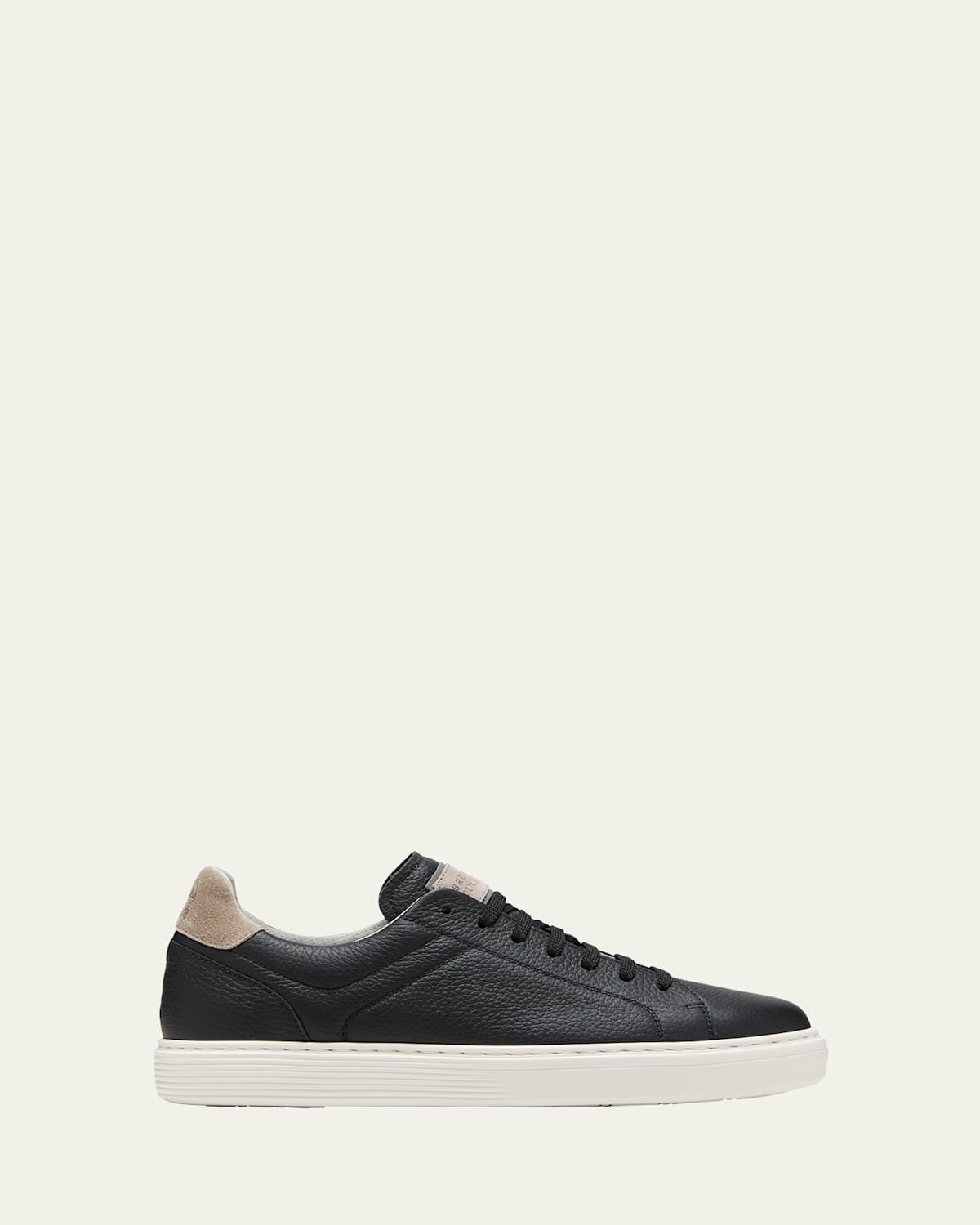 Men's Grained Calfskin Low-Top Sneakers