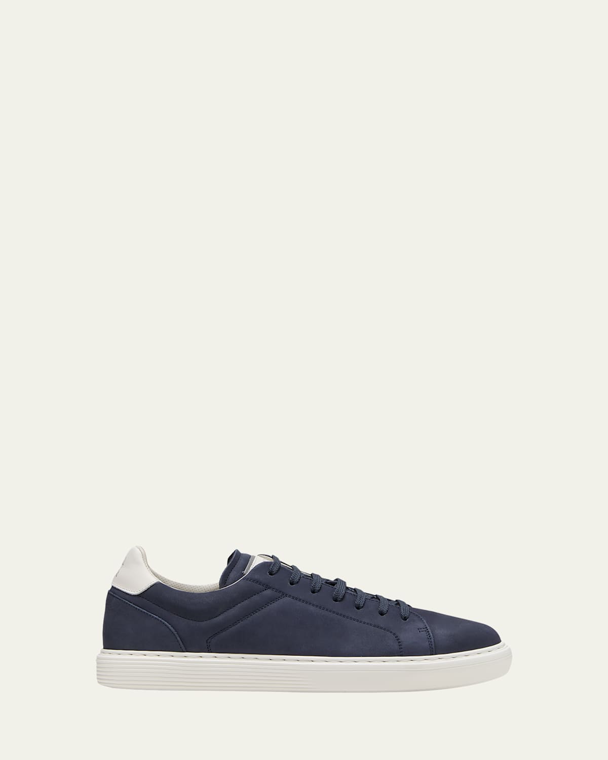 Men's Nubuck Calfskin Low-Top Sneakers