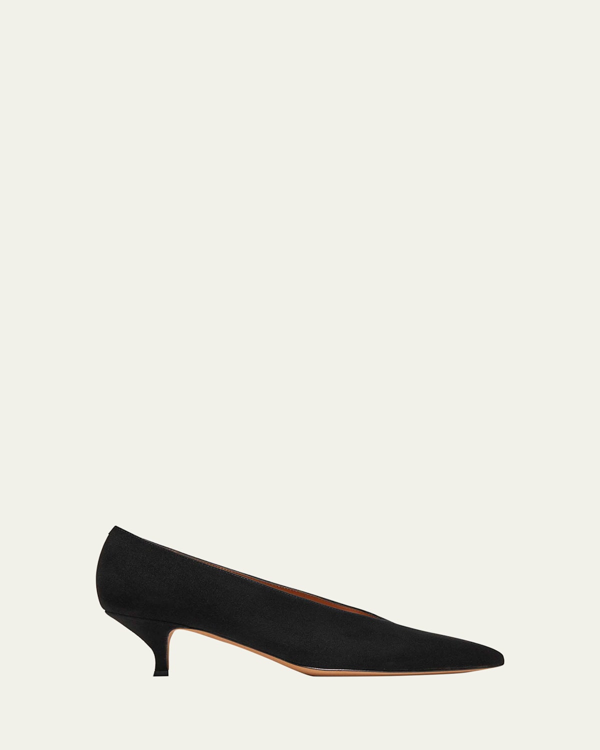 Emme Parsons Veneto Leather Kitten-heel Pumps In Black