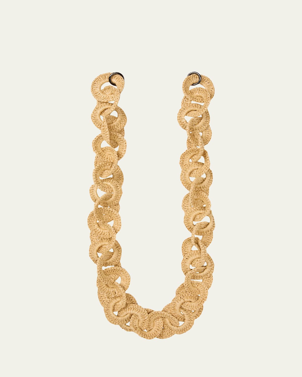 Maria La Rosa Circle Shoulder Strap In Crochet Natural