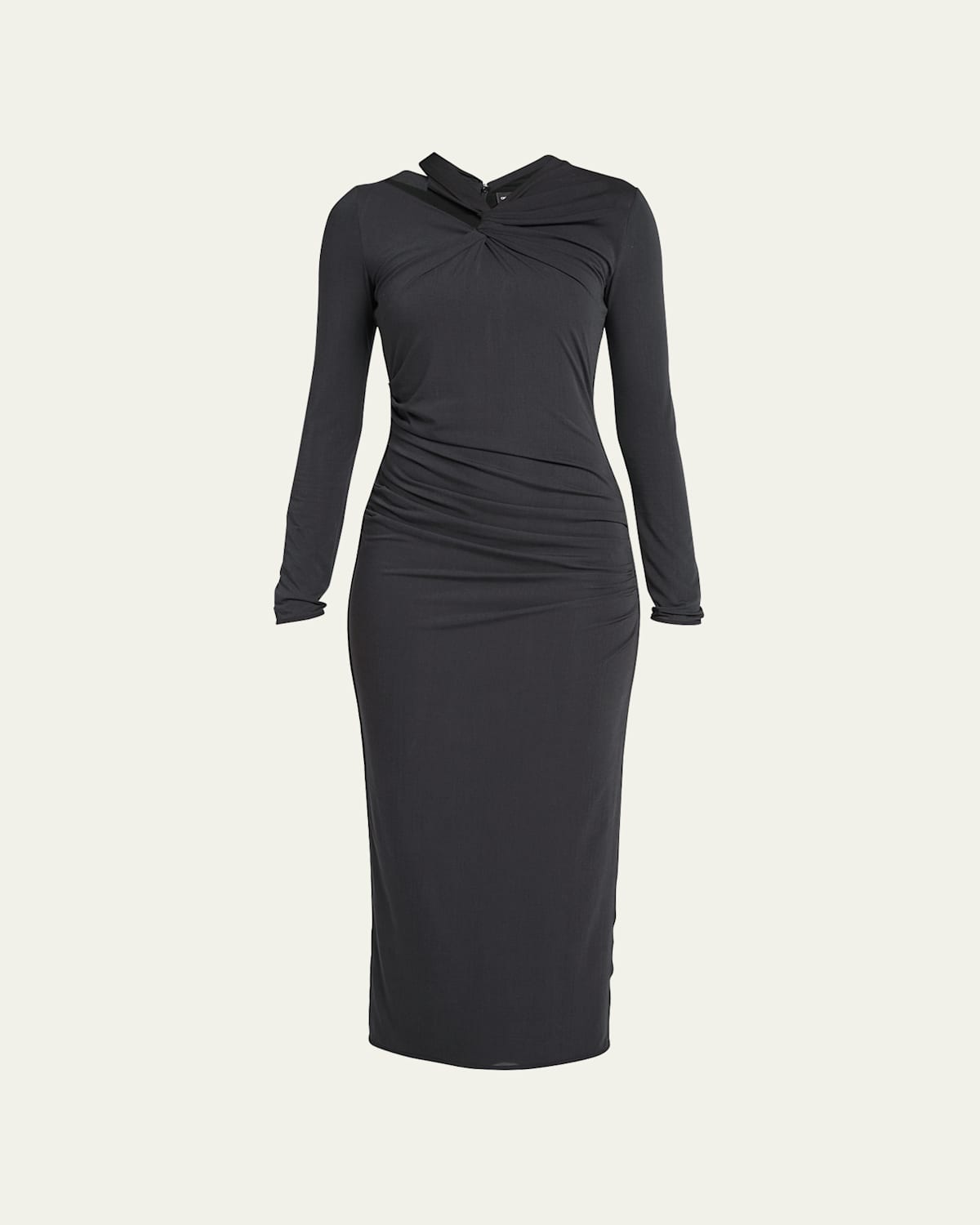 Cutout Viscose Jersey Body-Con Midi Dress