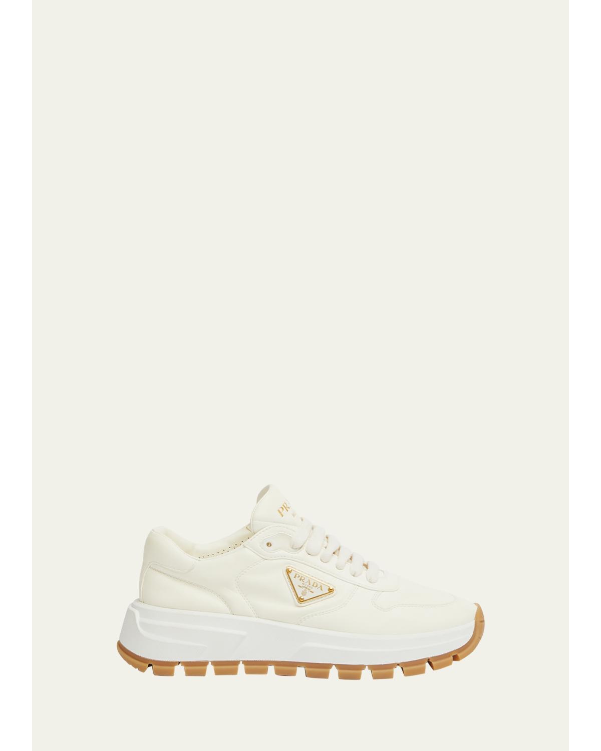 Leather Logo Runner Sneakers