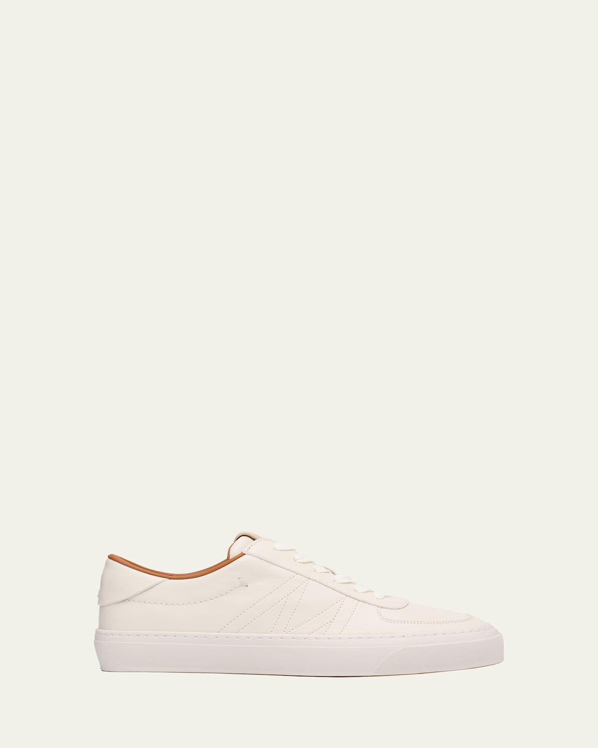 Moncler Monclub Classic Sneakers Crafted With White Smooth Leather In White