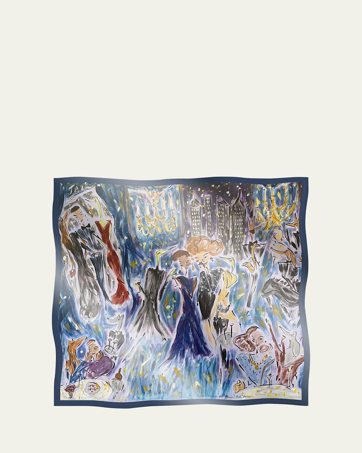 Monica Rich Kosann Violet Nights Silk Square Scarf