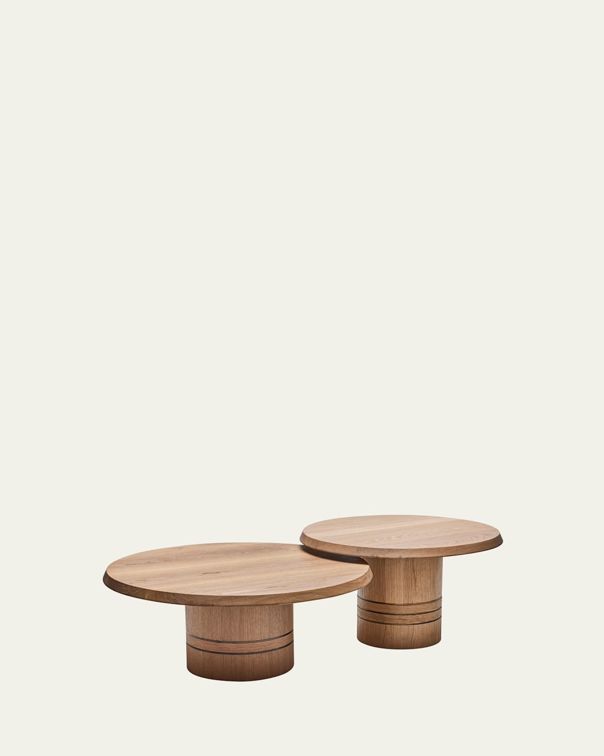 Interlude Home Hunt Bunching Cocktail Tables In Simply Natural, Classic Bronze