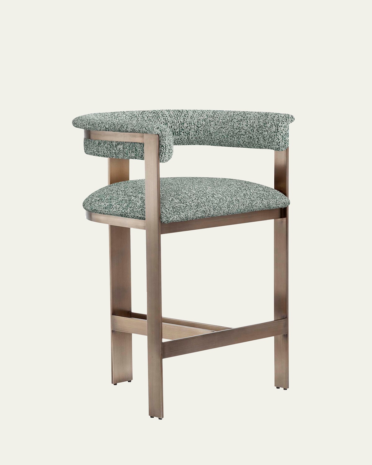 Interlude Home Darcy 27" Counter Stool In Pool, Antique Bronze