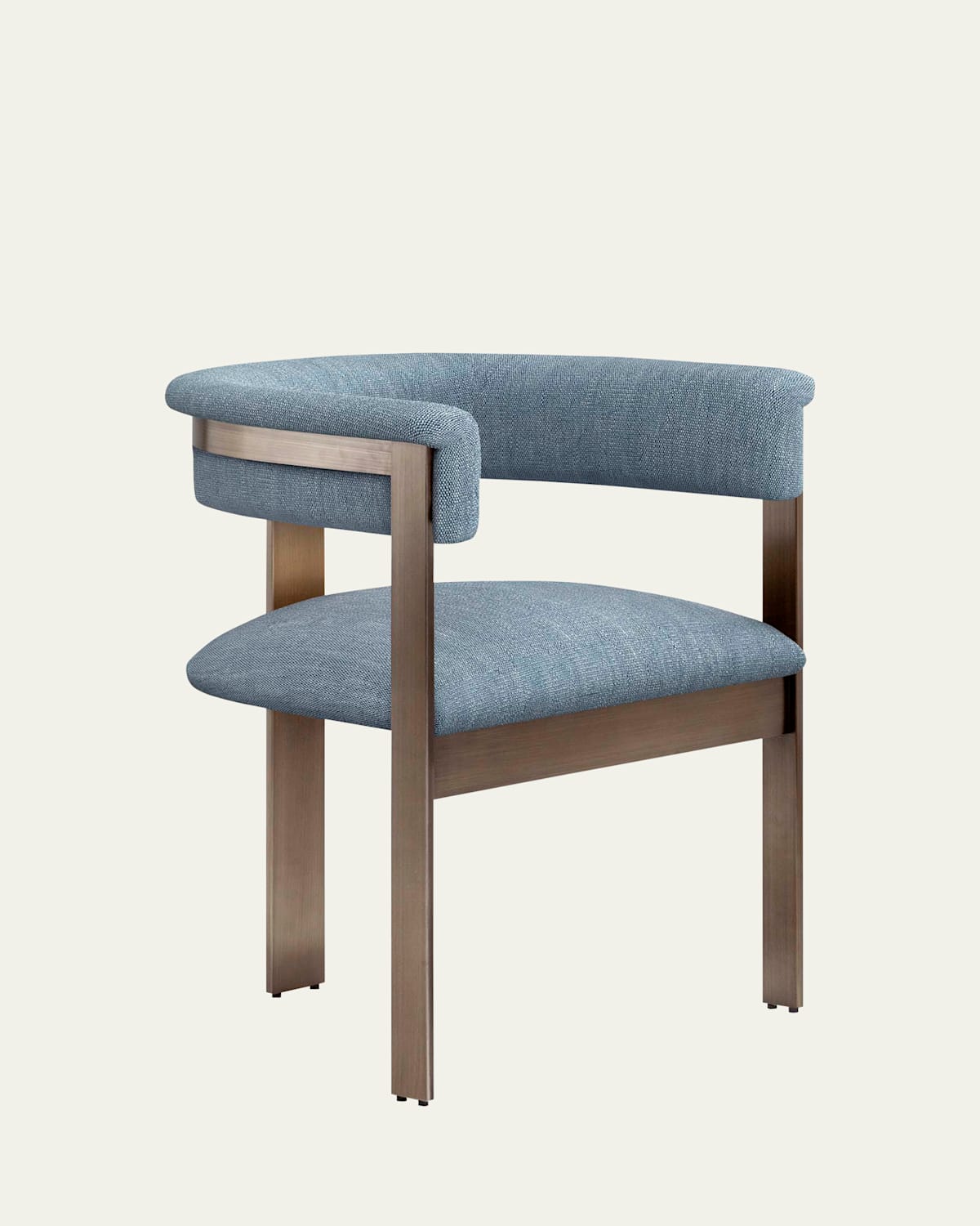 Interlude Home Darcy Dining Chair In Pool, Antique Bronze