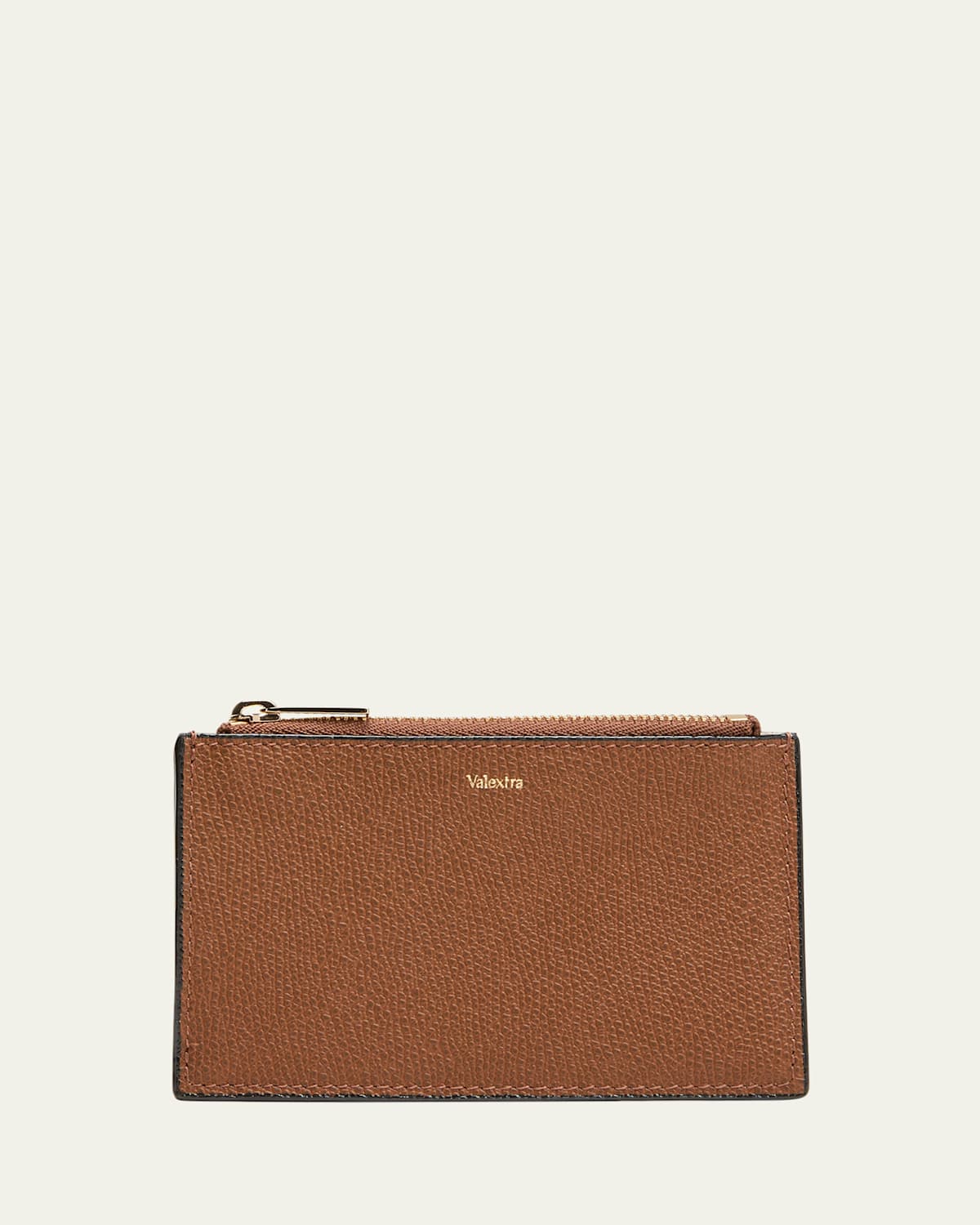 Men's Bicolor Leather Zip Card Holder