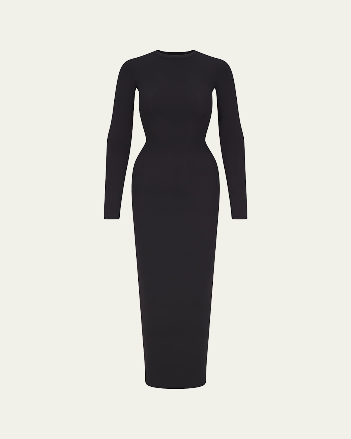 Fits Everybody Long-Sleeve Crewneck Maxi Dress