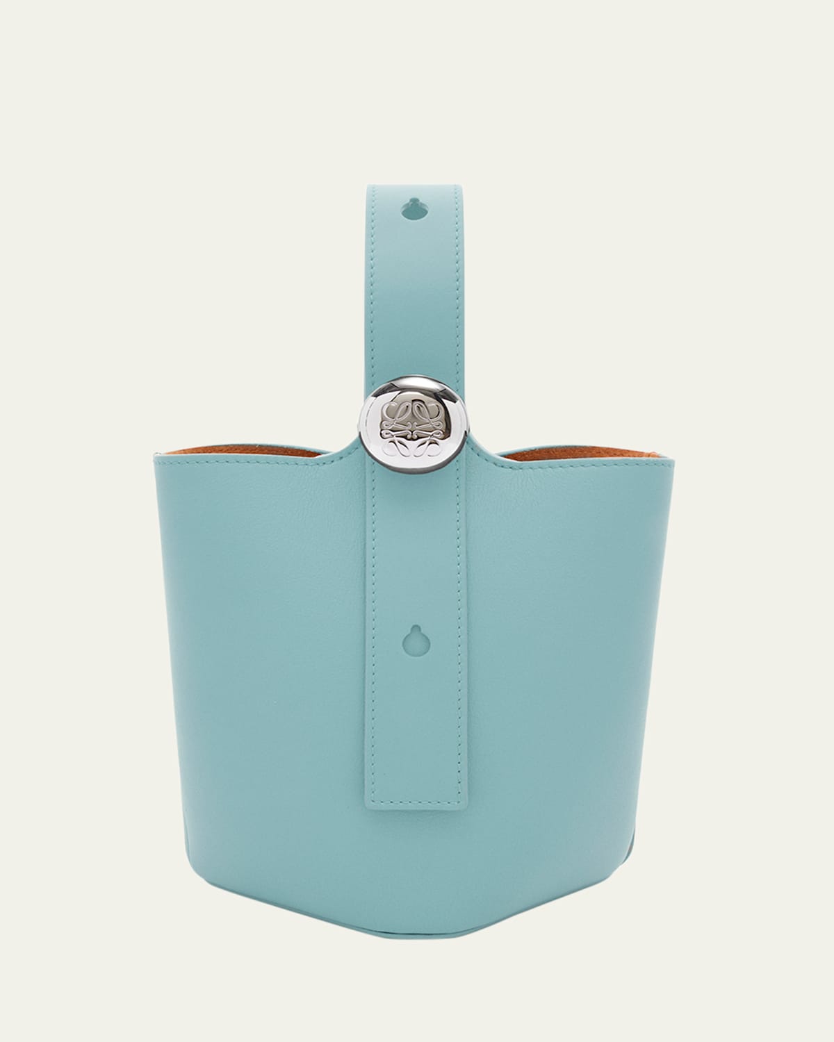 Mini Pebbled Leather Bucket Bag