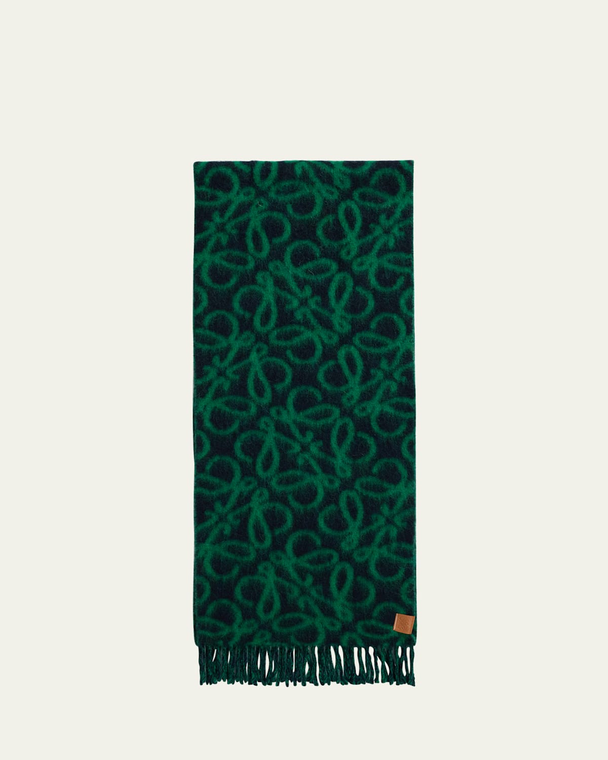 LOEWE ANAGRAM WOOL-BLEND SCARF 