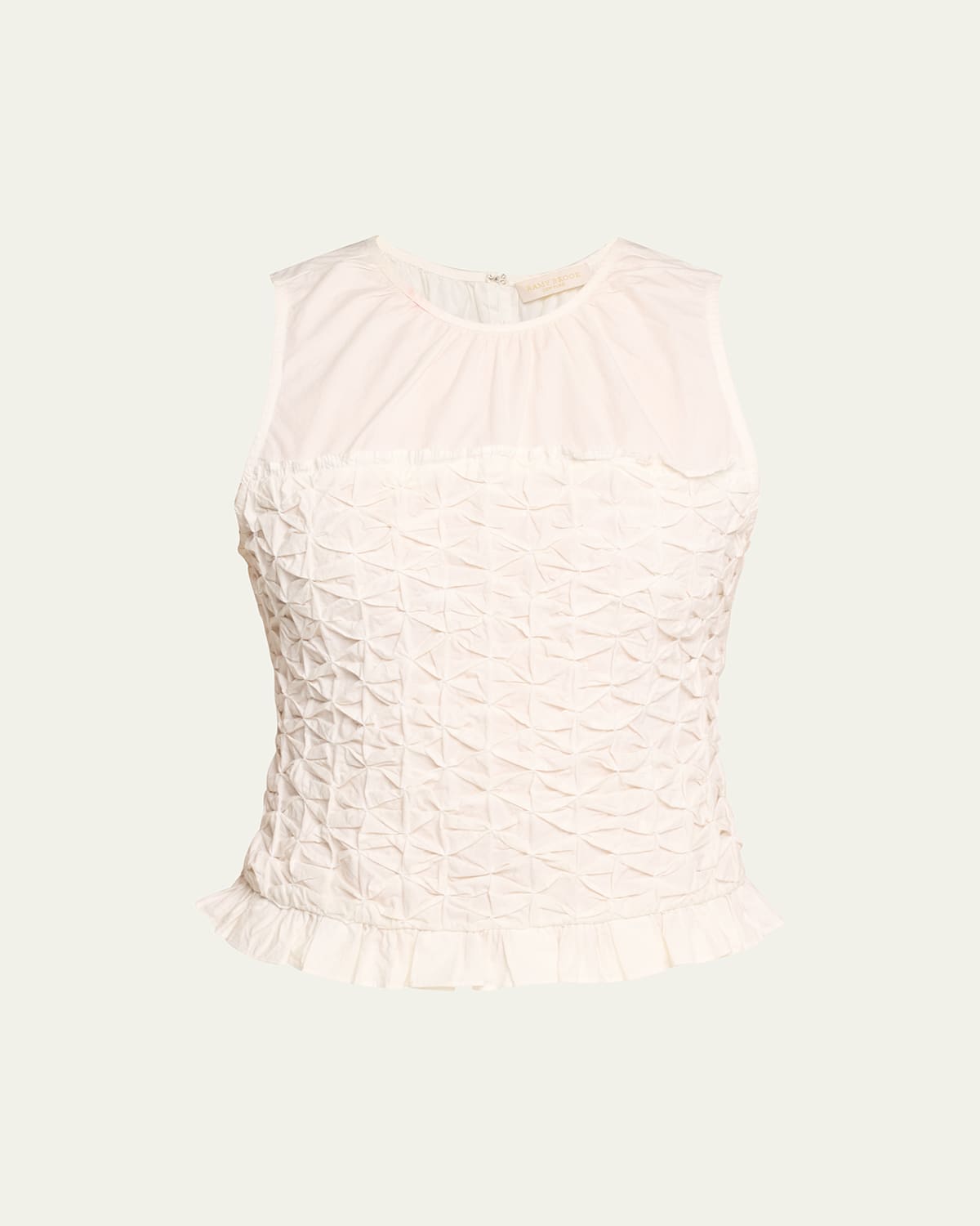 Paisley Textured Ruffle-Hem Blouse