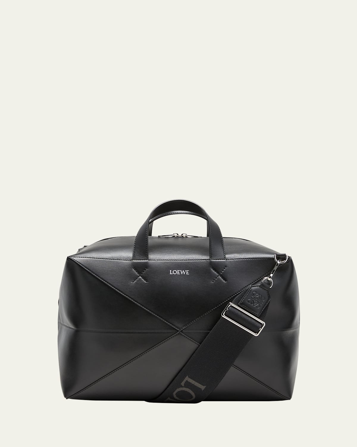 Men's Puzzle Fold Leather Duffle Bag