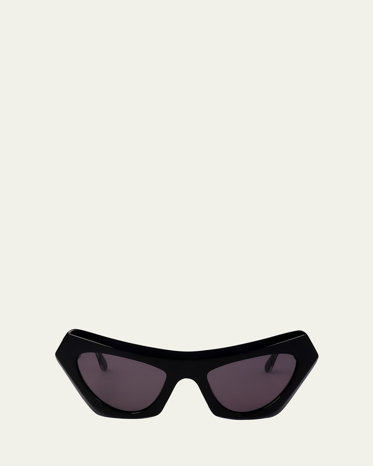 Marni Beveled Acetate Cat-eye Sunglasses In Black