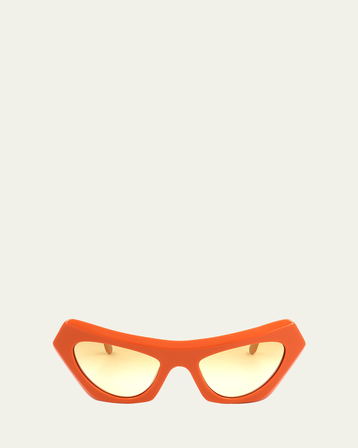 Marni Beveled Acetate Cat-eye Sunglasses In Orange