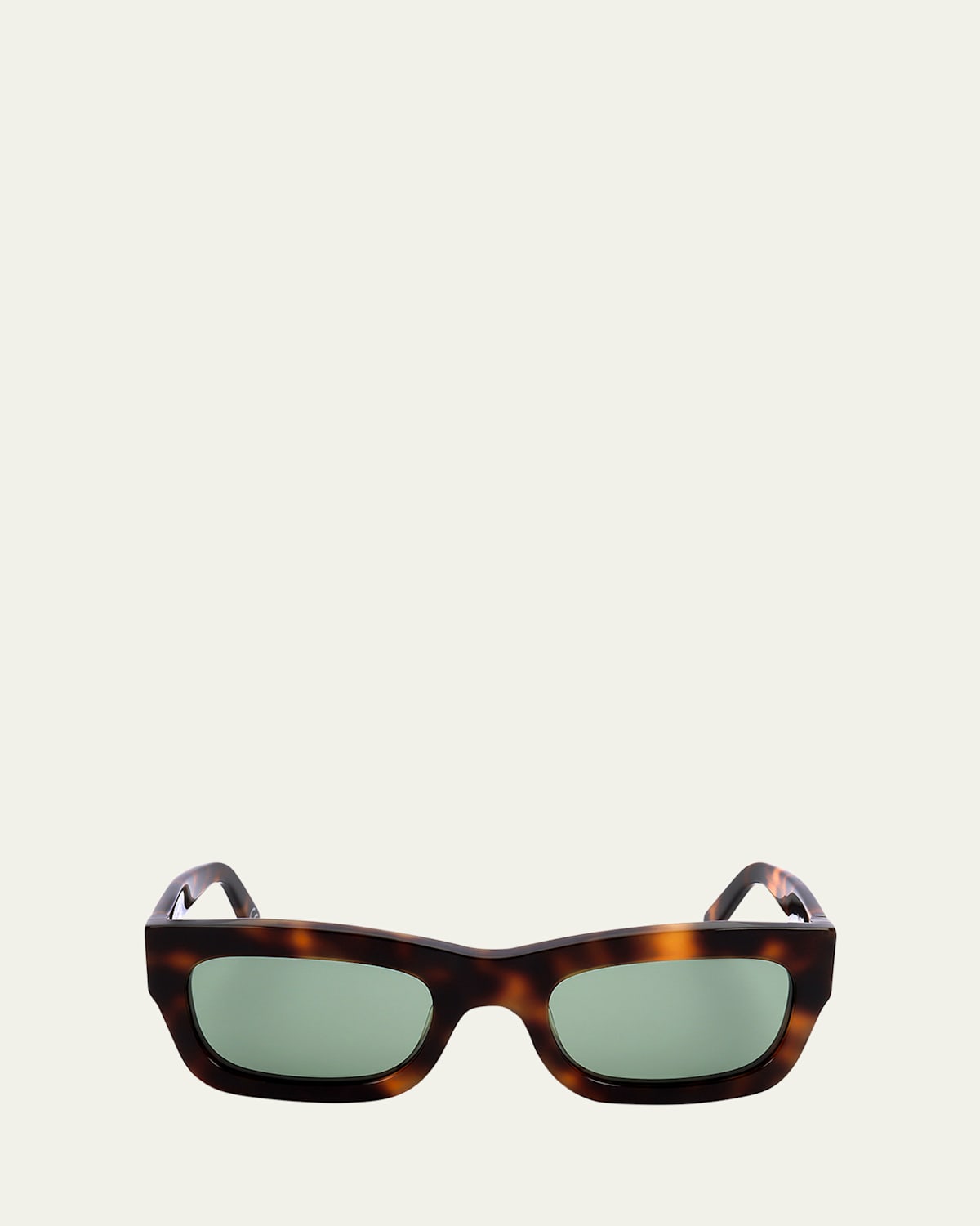 Marni Logo Acetate Rectangle Sunglasses In Classic Havana