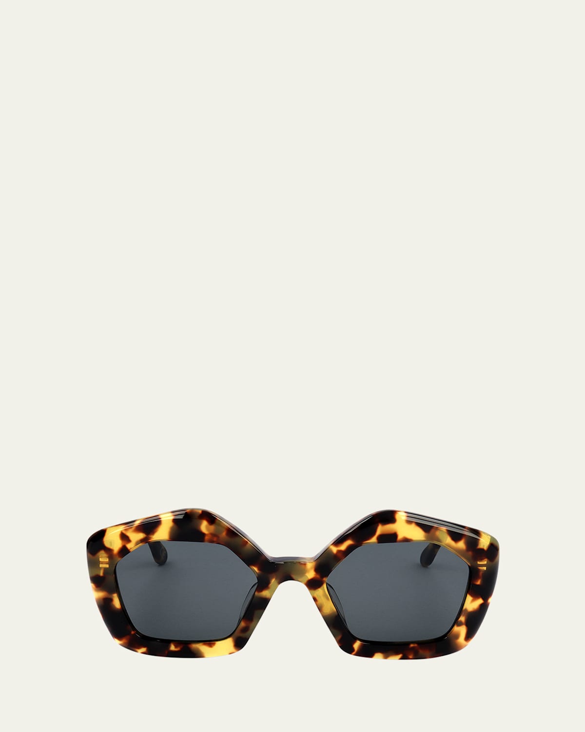 Marni Logo Acetate Butterfly Sunglasses In Havana