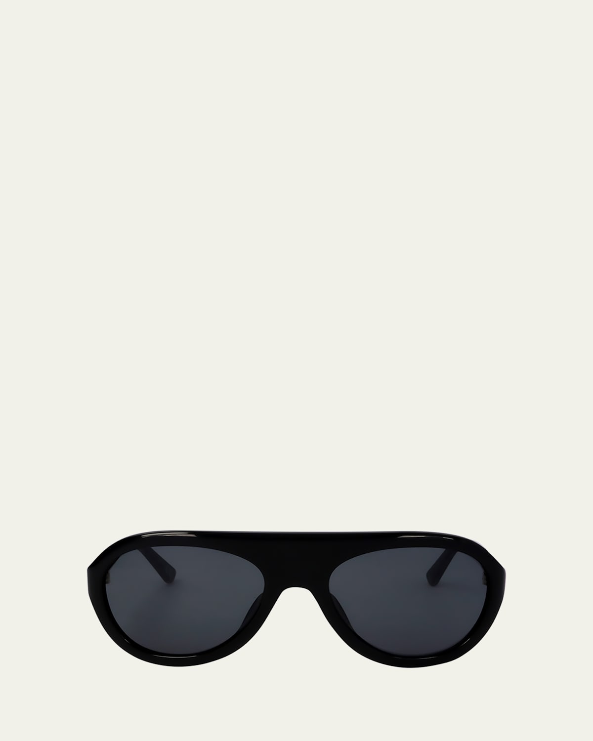 Marni Logo Acetate Aviator Sunglasses In Black