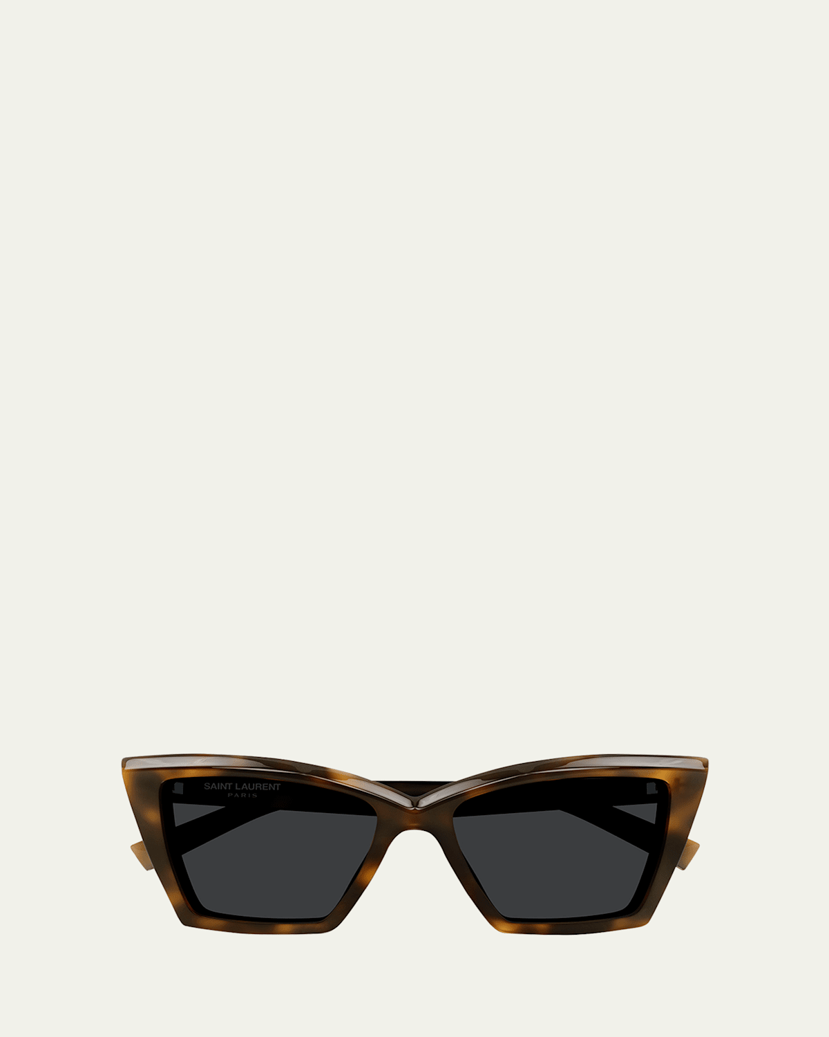 SAINT LAURENT BEVELED ACETATE CAT-EYE SUNGLASSES 