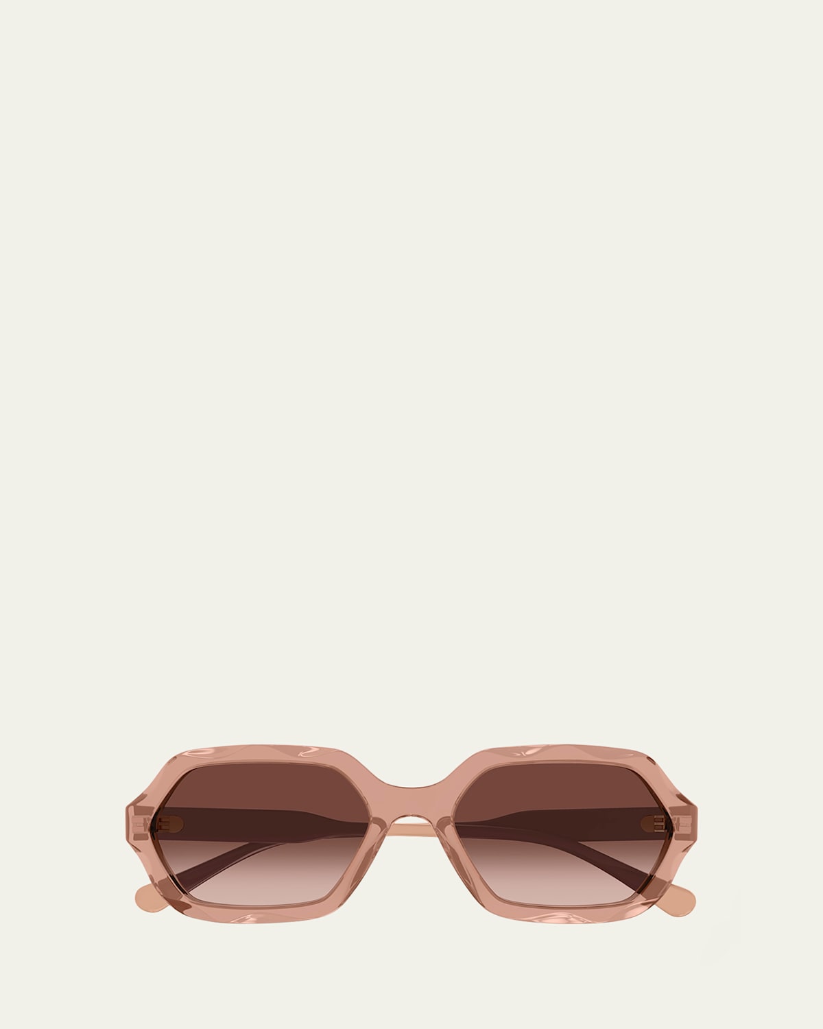 Wavy Acetate Rectangle Sunglasses