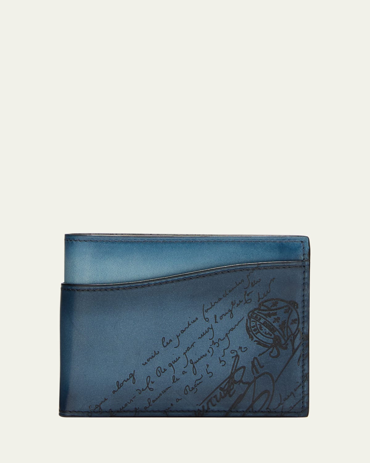 Men's Makore Slim Scritto Leather Bifold Wallet
