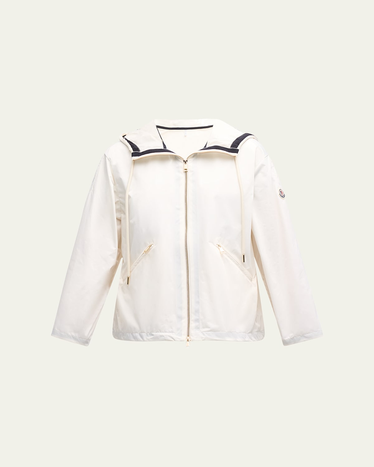 Moncler Cassiopea Hooded Utility Jacket In Natural