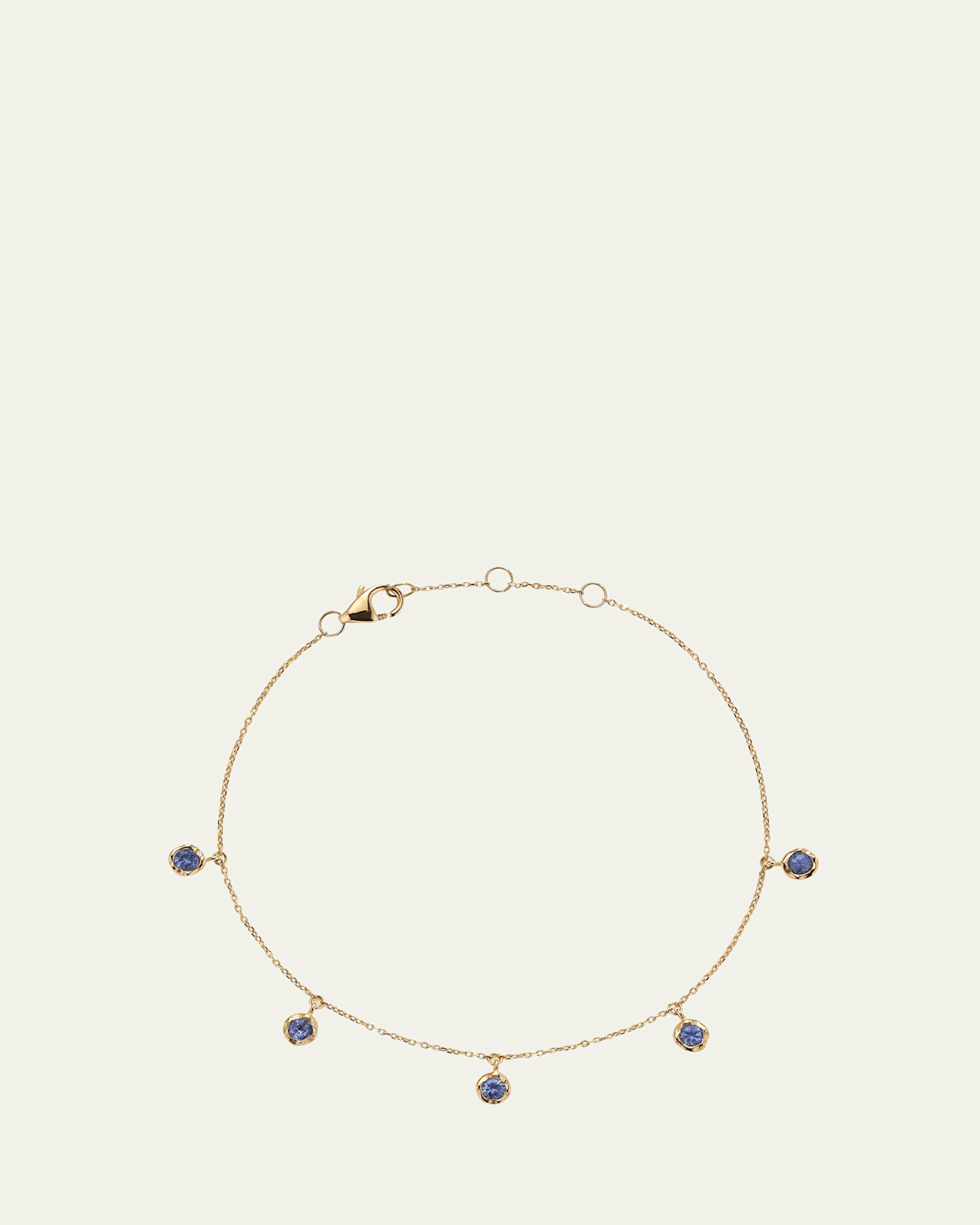 Pamela Love 14k Yellow Gold Sapphire Droplet Bracelet