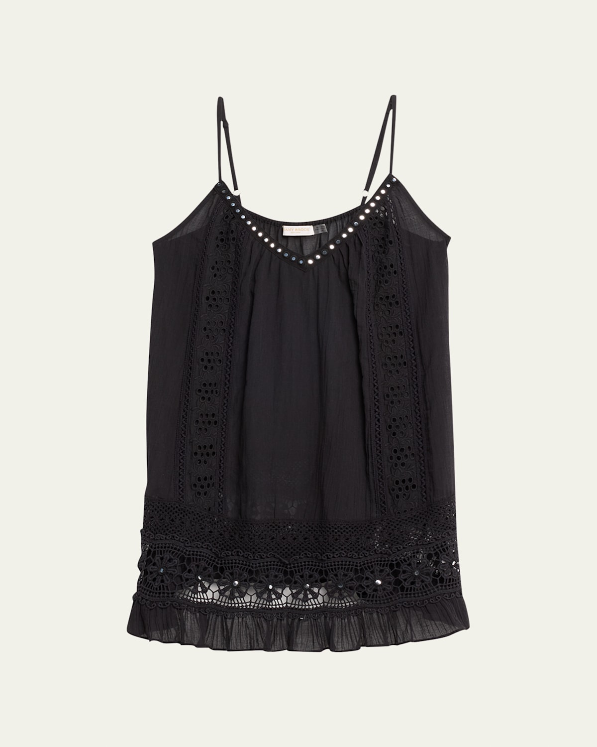 Ramy Brook Laylah Crochet Mini Dress In Black
