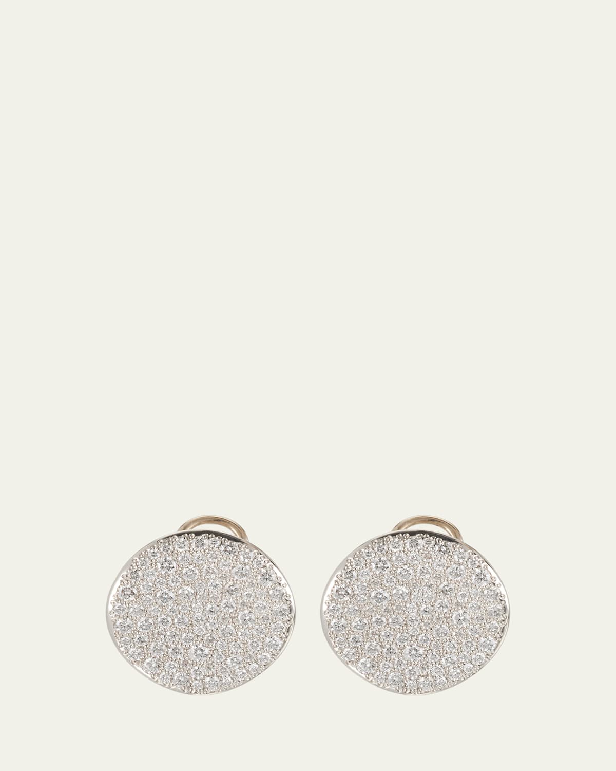 18K White Gold Sabbia Diamond Clip-On Earrings