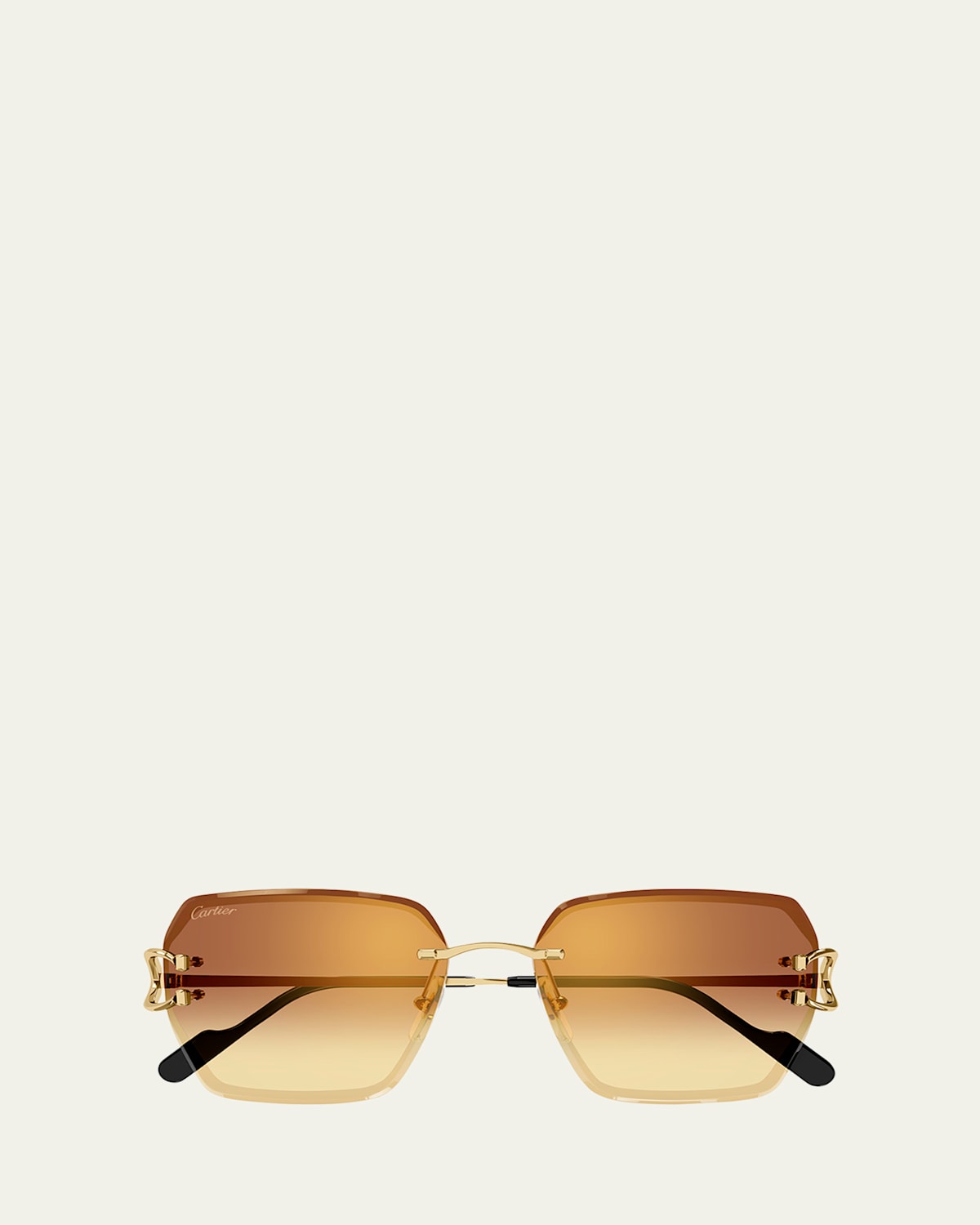 Rimless Metal Butterfly Sunglasses