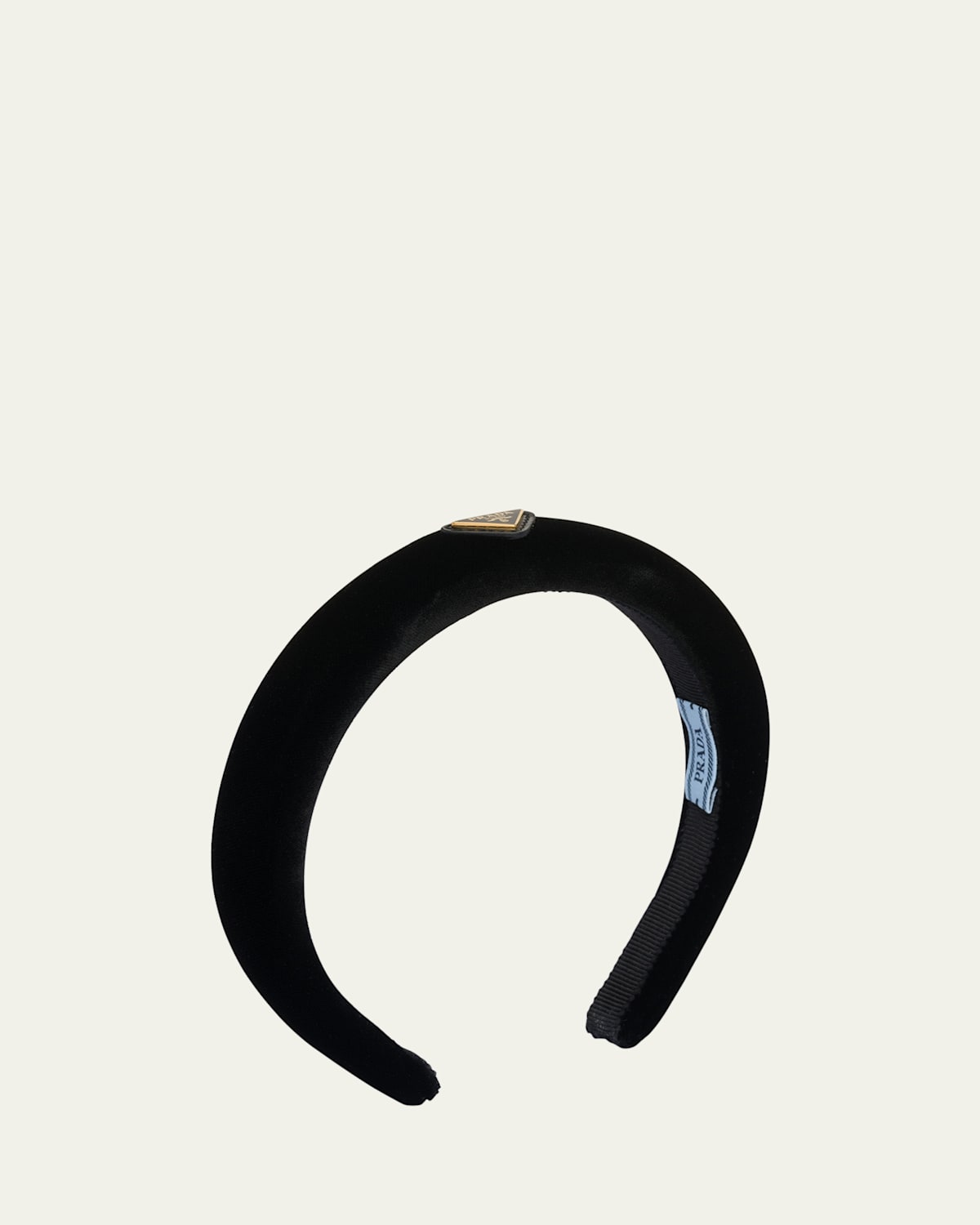 Shop Prada Triangle Velvet Padded Headband