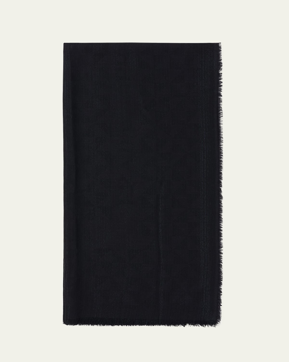 Prada Triangle Jacquard Wool Scarf In F03kn Nero Metal Blu